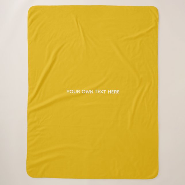 Create Your Own Yellow Custom Design Sherpa Blanket (Front)