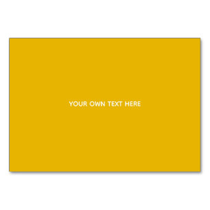 Create Your Own Yellow Custom Design Table Number