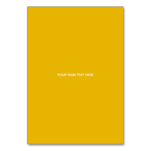 Create Your Own Yellow Custom Design Table Number