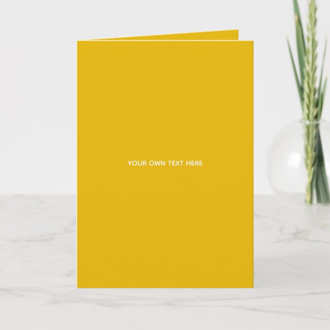 Create Your Own Yellow Custom Design Thank You Card (Front)