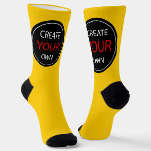 Create Your Own - Yellow, Photo, Personal / Custom Socks