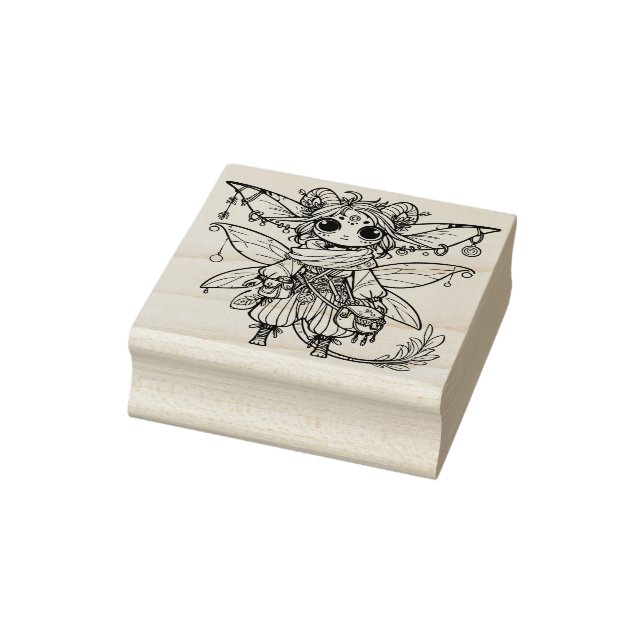 Create Your Own Young Fairy Ram Shaman Rubber Stamp (Stamp)