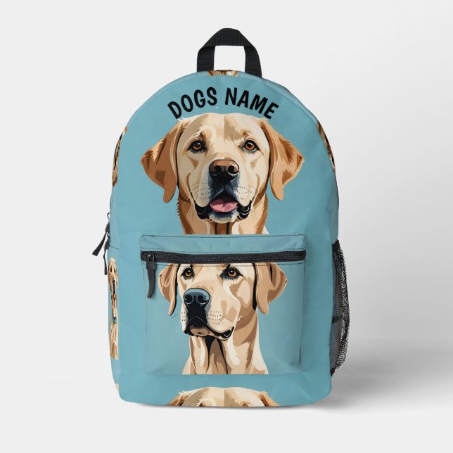 "create your own" your image here dog  printed backpack (Front)