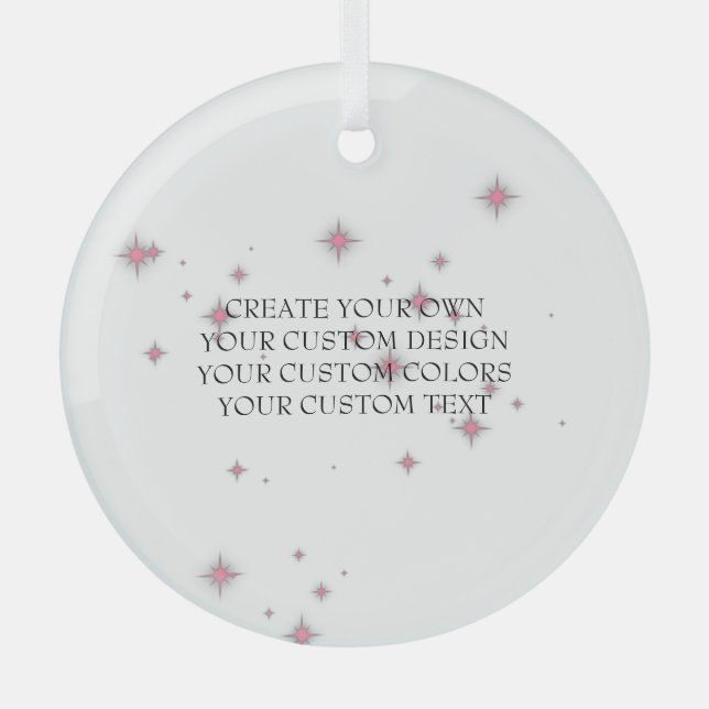 Create Your Own - Your Image Here - Glass Tree Decoration (Front)