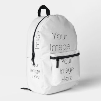 "create your own" your image here printed backpack