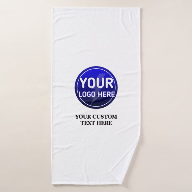 Create your owner's custom logo/editable template bath towel (Bath Towel)