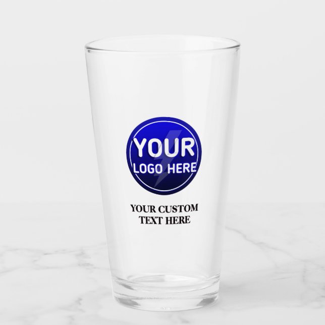 Create your owner's custom logo/editable template glass (Front)