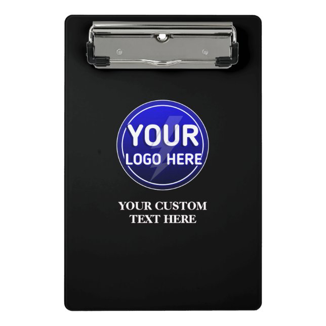 Create your owner's custom logo/editable template mini clipboard (Front)