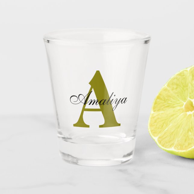 Create your owner's custom Name Shot Glass (Front)