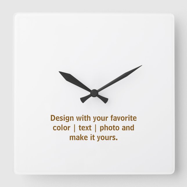 Create Your Personalise 10.75" Square Acrylic Wall Clock (Front)