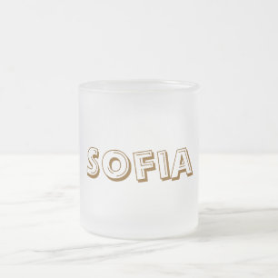 Create Your Personalise 10 oz Frosted Glass Coffee Mug