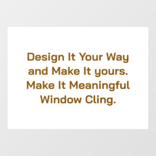 Create Your Personalise 11" x 8" Window Cling