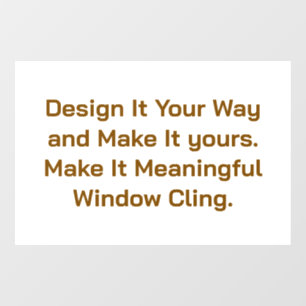Create Your Personalise 18" x 12" Window Cling