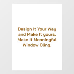 Create Your Personalise 18" x 24" Window Cling