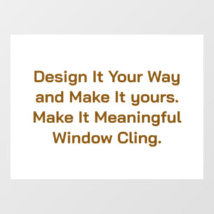 Create Your Personalise 24" x 18" Window Cling
