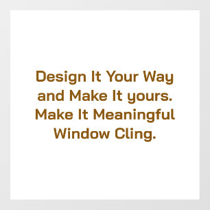 Create Your Personalise 24" x 24" Window Cling