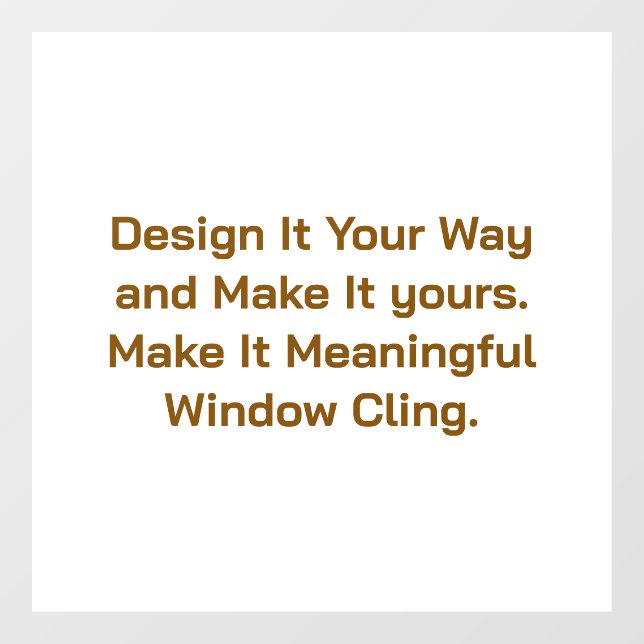 Create Your Personalise 24" x 24" Window Cling (Sheet)