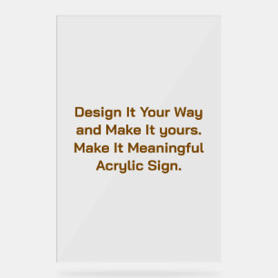 Create Your Personalise 24" x 36" Acrylic Sign