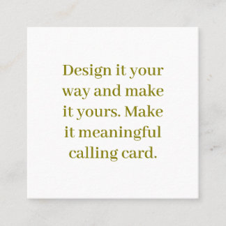 Create Your Personalise 2.5" x 2.5" Calling Card