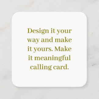 Create Your Personalise 2.5" x 2.5" Rounded Calling Card