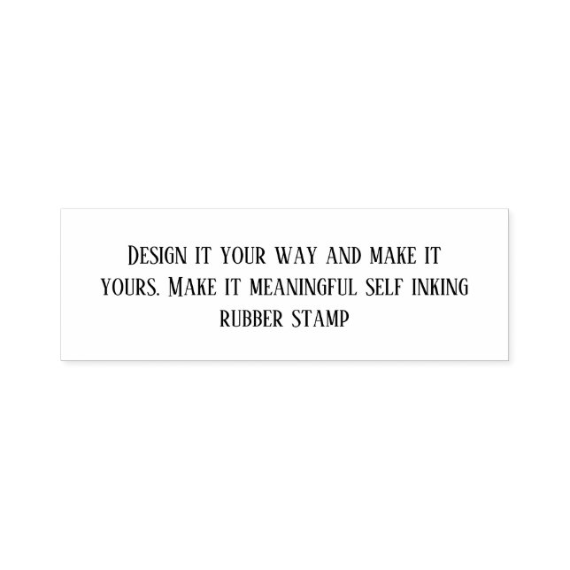 Create Your Personalise 2.65" x 0.9" Self-inking Stamp (Design)