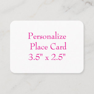 create your personalise 3.5" x 2.5" simple round place card
