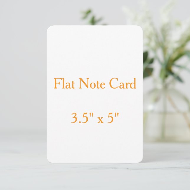 Create your personalise 3.5" x 5" Rounded Flat Card (Standing Front)