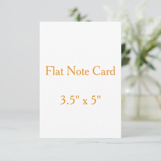 Create your personalise 3.5" x 5"Squared Flat Card (Standing Front)