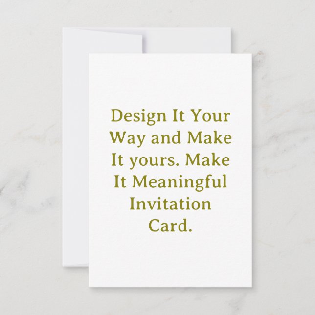 Create Your Personalise 3.5" x 5" Squared Invitation (Front)