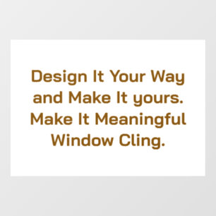 Create Your Personalise 40" x 28" Window Cling