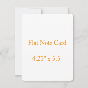 Create your personalise 4.25" x 5.5" Rounded Flat Card