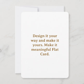 Create Your Personalise 4.5" x 6.25" Flat Card
