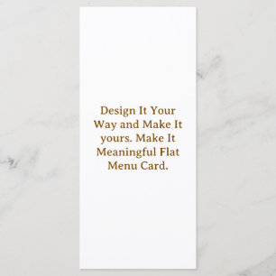 Create Your Personalise 4" x 9" Menus Cards