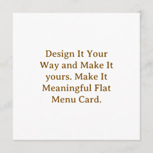 Create Your Personalise 5.25" x 5.25" Menus Cards