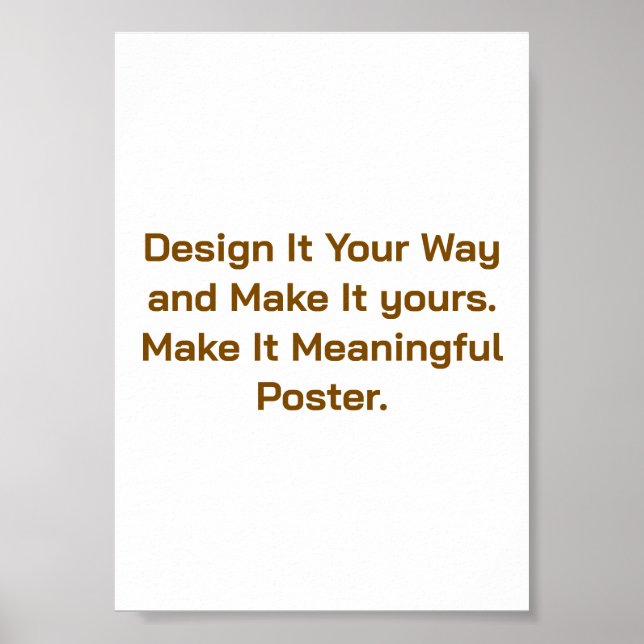 Create Your Personalise 5"x7"  Poster (Front)