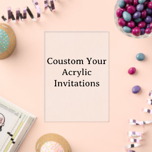 create your personalise 5" x 7" acrylic invitations