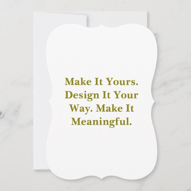 Create Your Personalise 5" x 7" Bracket Invitation (Front)