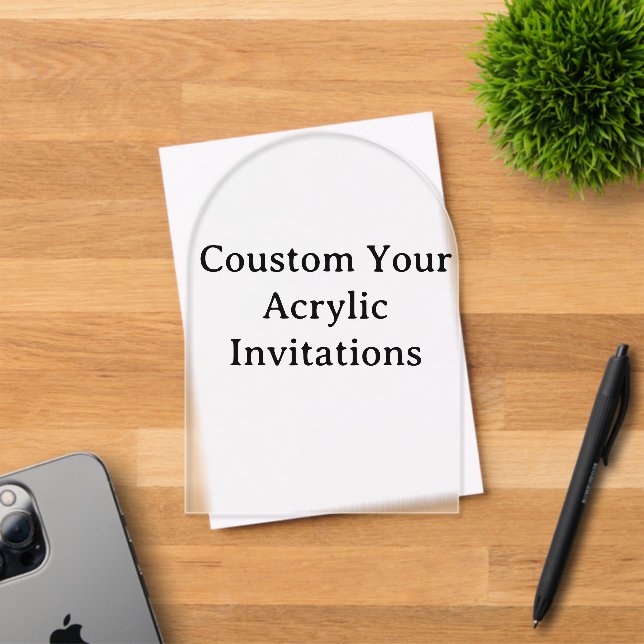 create your personalise 5" x 7" Frosted Acrylic Invitations (Insitu (Invitation Card))