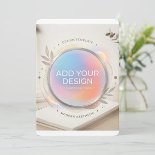 Create your personalise 5" x 7" round holiday card