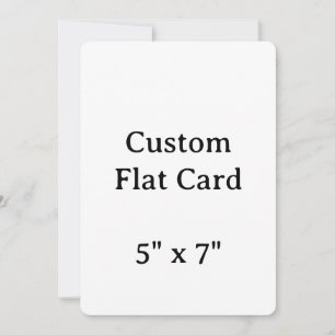Create your Personalise 5" x 7" Rounde Flat Card