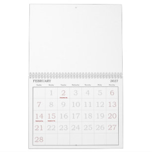 Create Your Personalise 8.5" L x 11" W Calendar