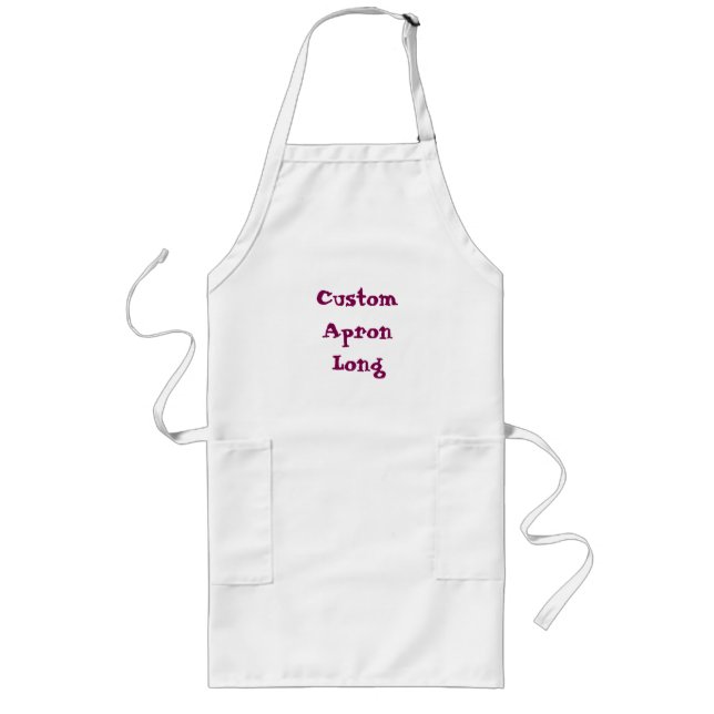 create your personalise Long simple kitchen Apron (Front)