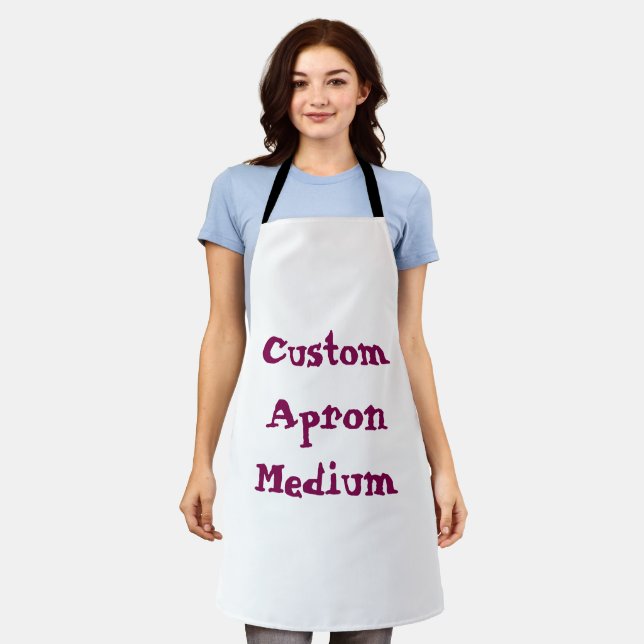 create your personalise Medium  simple kitchen Apron (Worn)