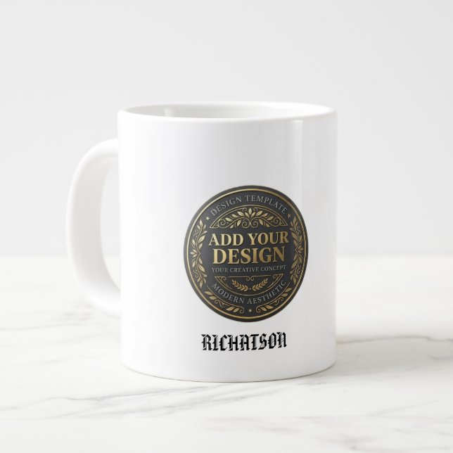 create your personalise simple large coffee mug (Front Left)