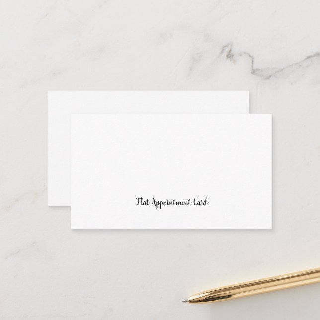 Create Your Personalised 3.5" x 2.0" Flat   Appointment Card (Front/Back In Situ)