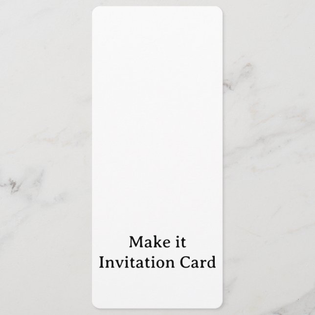 Create Your Personalised 4" x 9.25" Rounded  Invitation (Front)