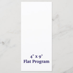 Create Your Personalised 4" x 9" Flat Programme