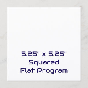Create Your Personalised 5.25"x5.25" Squared Flat Programme