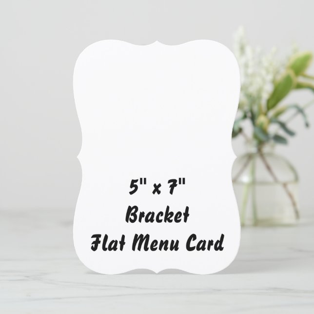 Create Your Personalised 5" x 7" Bracket Flat Menu (Standing Front)