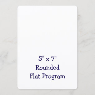 Create Your Personalised 5" x 7" Rounded Flat Programme